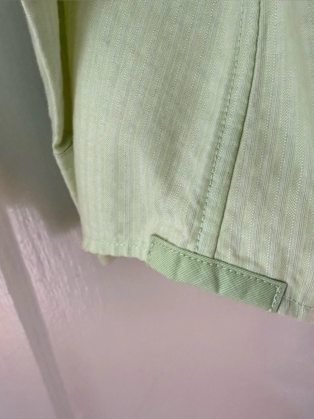 Banana Republic Pale Mint Lime Green Long-Sleeve Dress Shirt size Large